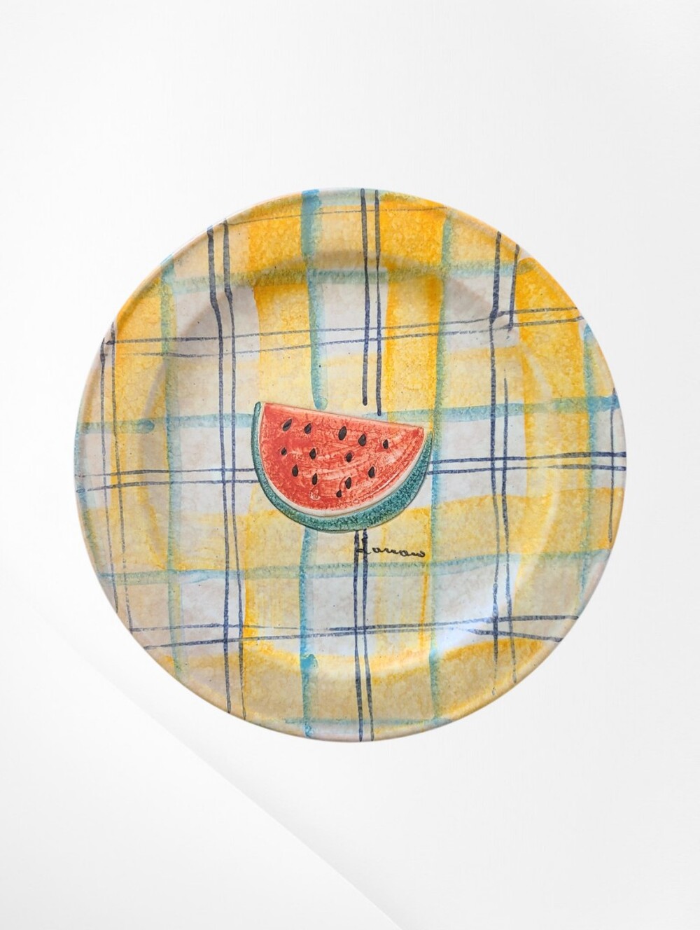 Vintage Hand Painted Decorative Ceramic Plate Italian Pottery Modigliani